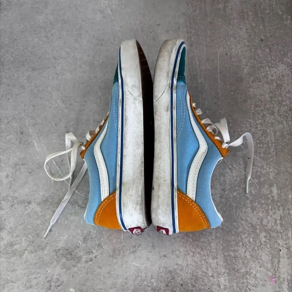 VANS Old Skool Colorblock Low-Top Suede Sneakers - Picture 5 of 6